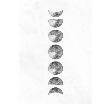 Poster mural phases de la lune - TenStickers
