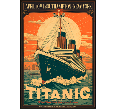 Poster vintage du Titanic - TenStickers