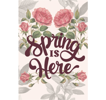 Poster fleurs le printemps est là - TenStickers