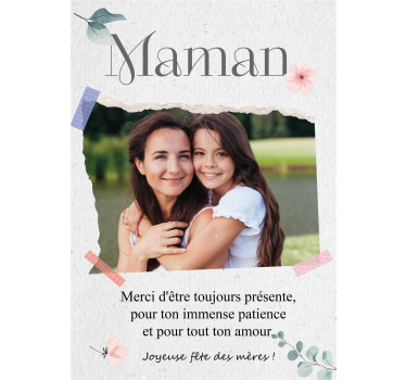 Poster fêtes des mères "Maman" - TenStickers
