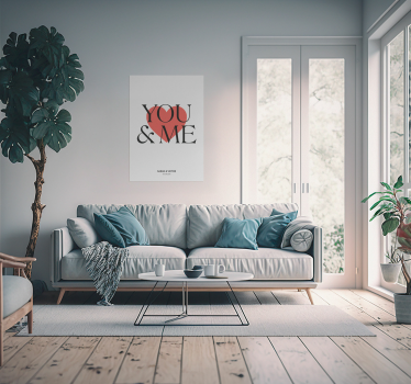 Poster personnalisable toi et moi  - TenStickers