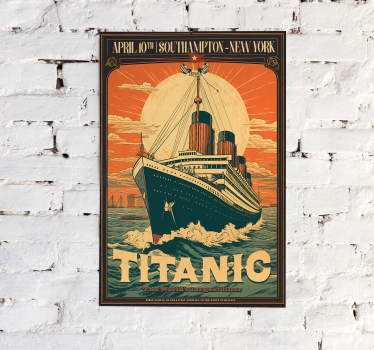 Poster vintage du Titanic - TenStickers