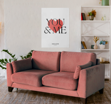 Poster personnalisable toi et moi  - TenStickers