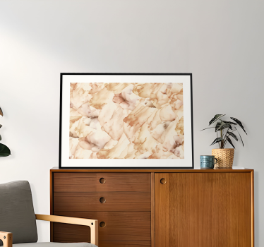 Affiche abstraite aquarelle avec cadre blanc - TenStickers