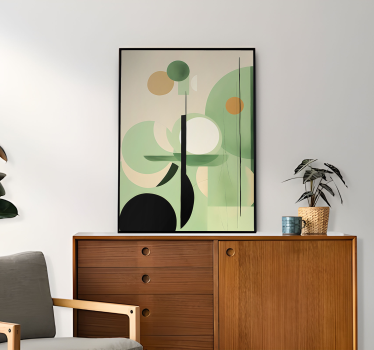 Affiche abstraite chiffres verts - TenStickers