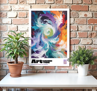Poster abstrait exposition d'art - TenStickers