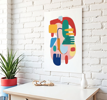 Poster abstrait formes colorées - TenStickers