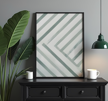 Poster abstrait rayures diagonales - TenStickers