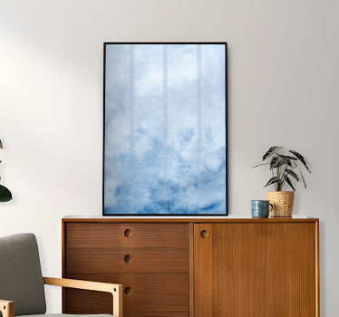 Affiche abstraite nuances bleues - TenStickers