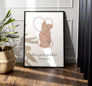 Poster Always together avec prénoms - TenStickers