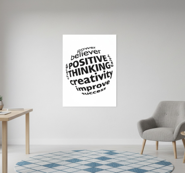 Poster bureau croyant en l'amélioration - TenStickers