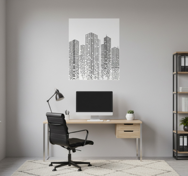 Poster bureau estor de bureau skyline - TenStickers