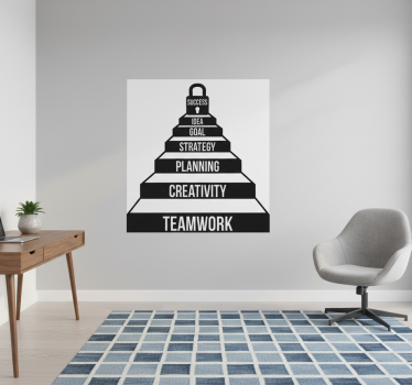 Poster bureau motivation accrue au travail - TenStickers