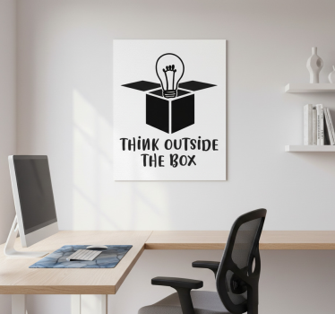 Poster bureau pensez en dehors des sentiers battus - TenStickers
