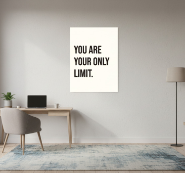 Poster bureau votre seul limite - TenStickers
