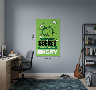 Poster chambre ado je suis toujours en colère - TenStickers