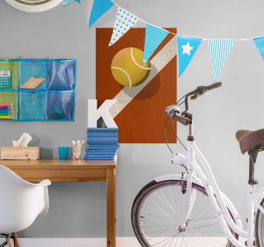 Poster mural motif balle de tennis - TenStickers