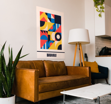 Poster mural motif style Bauhaus - TenStickers