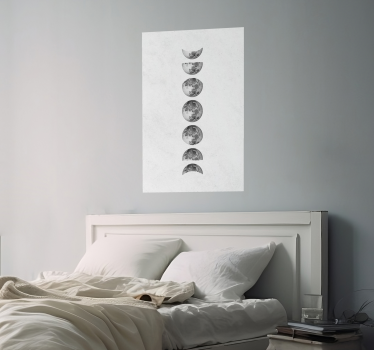 Poster mural phases de la lune - TenStickers