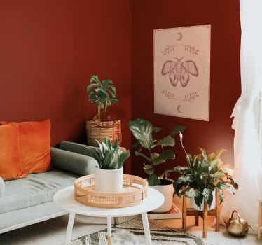Poster mural papillon style boho - TenStickers
