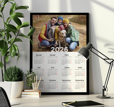 Poster personnalisable calendrier 2026 - TenStickers