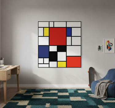 Poster salon blocs de couleur abstraits - TenStickers