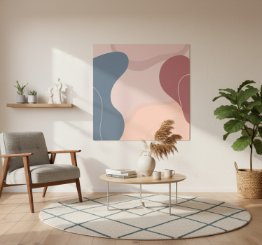 Poster salon couleurs douces pour décoration murale - TenStickers