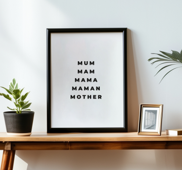 Poster salon maman dans différentes langues - TenStickers