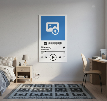 Poster salon toile spotify fond blanc - TenStickers