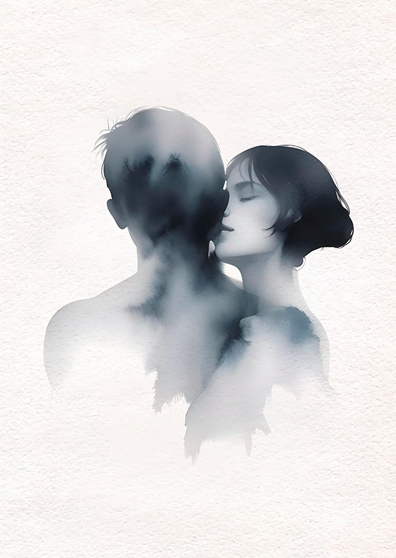 Poster minimaliste joli couple - TenStickers