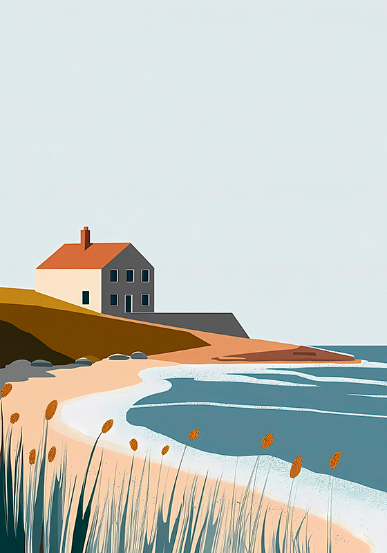 Poster dessin artistique vie tranquille - TenStickers