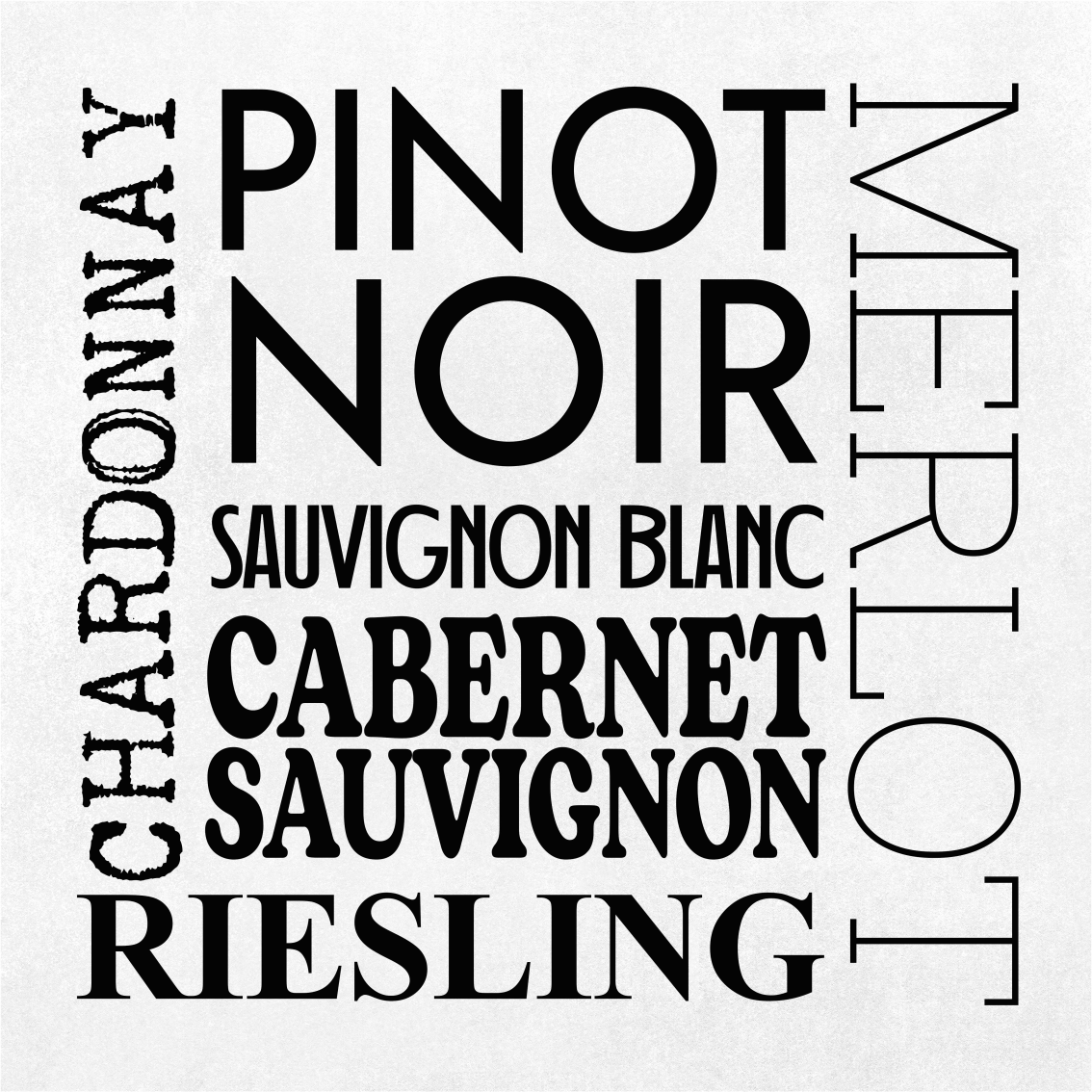 Poster cuisine types de vin - TenStickers