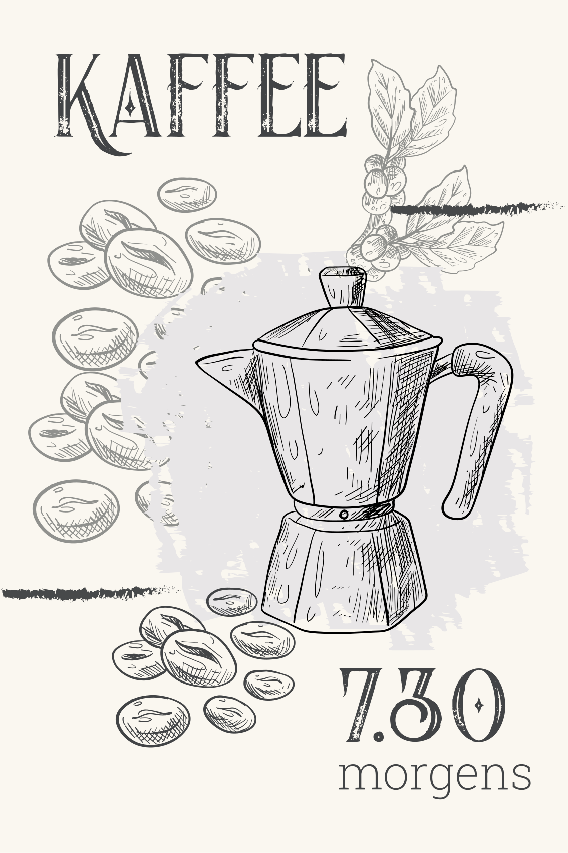Poster cuisine motif café - TenStickers