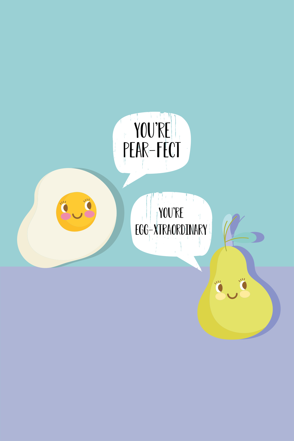 Poster cuisine jeu de mots sur les œufs et les poires - TenStickers