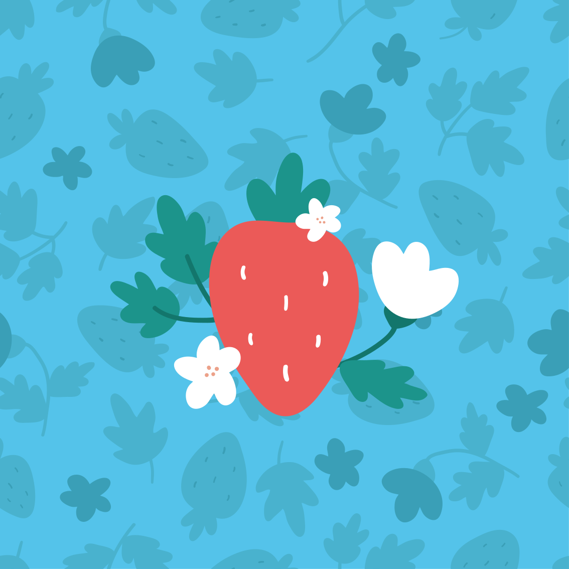 Poster cuisine motif de fruits et fleurs colorés - TenStickers