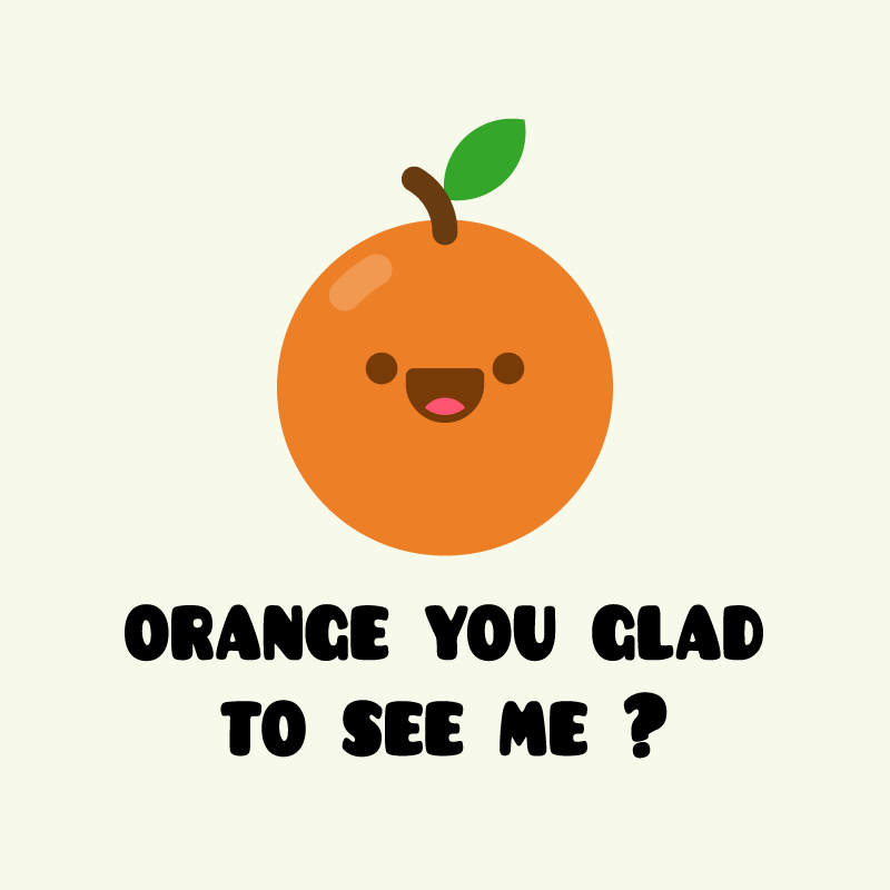 Poster cuisine citation amusante avec orange - TenStickers