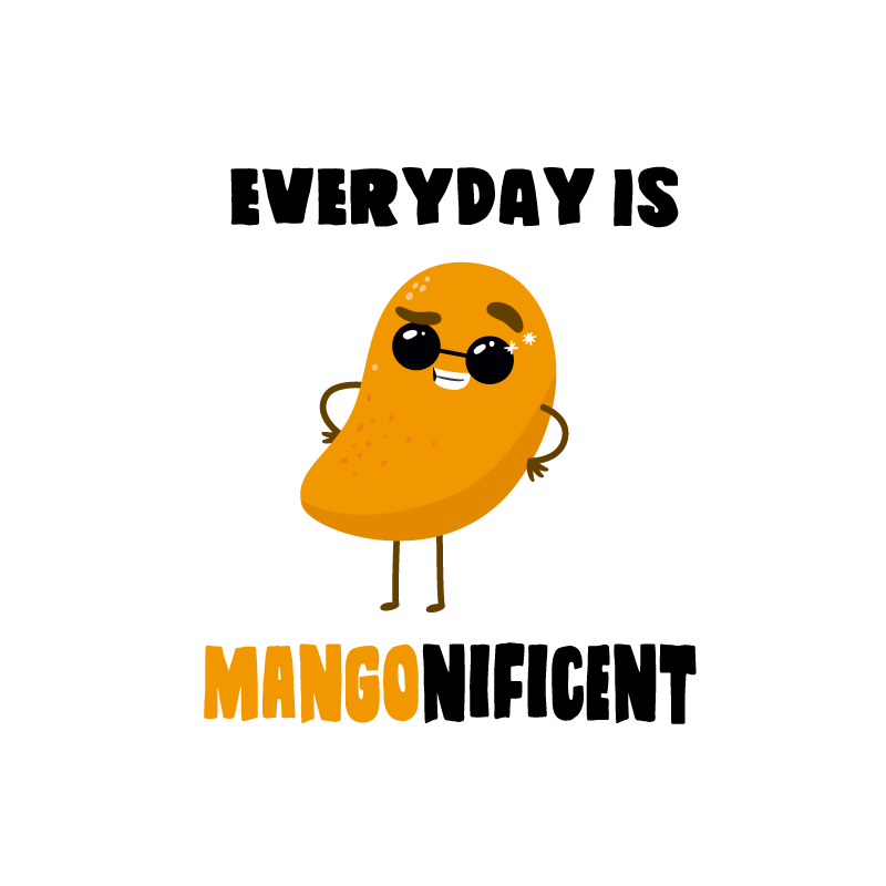 Poster cuisine citation drôle avec mangue - TenStickers