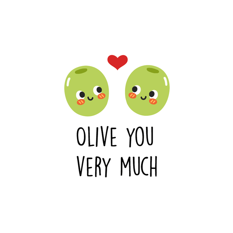 Poster cuisine citation amusante avec des olives - TenStickers