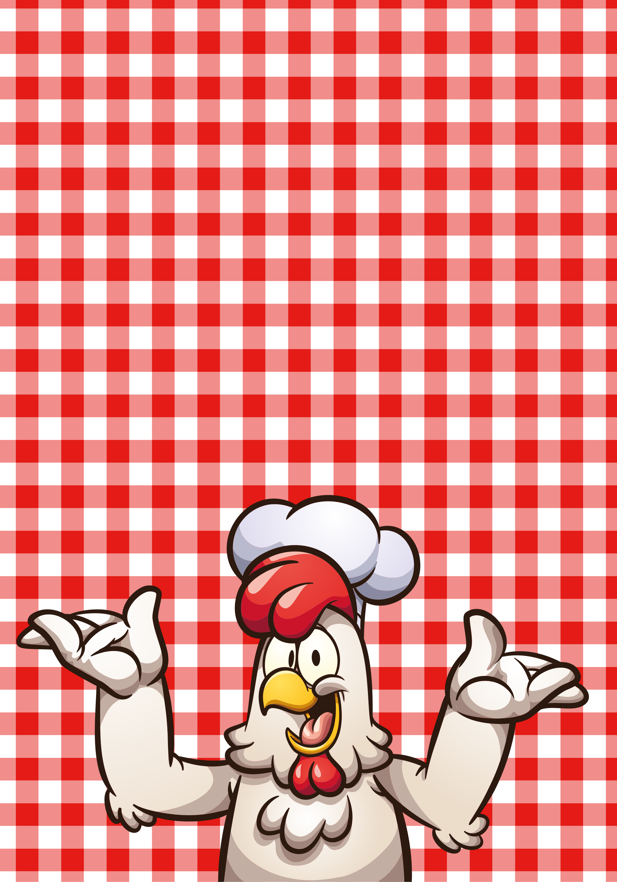 Poster cuisine poule cartoon cuisinier - TenStickers