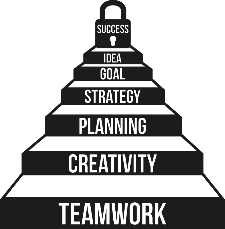 Poster bureau motivation accrue au travail - TenStickers