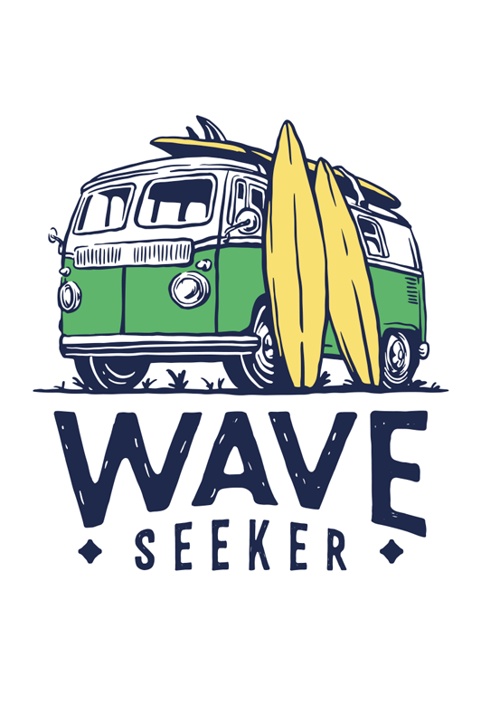 Poster chambre ado van surfeur juvénile - TenStickers