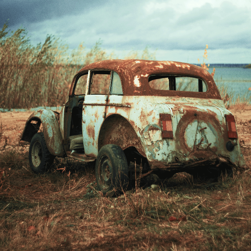 Poster salon voiture sale dans les champs - TenStickers
