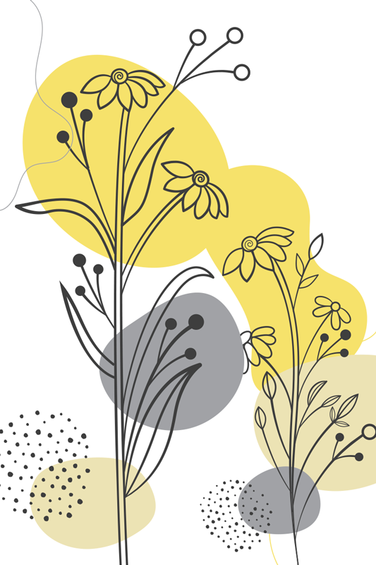 Poster salon plantes pantone - TenStickers