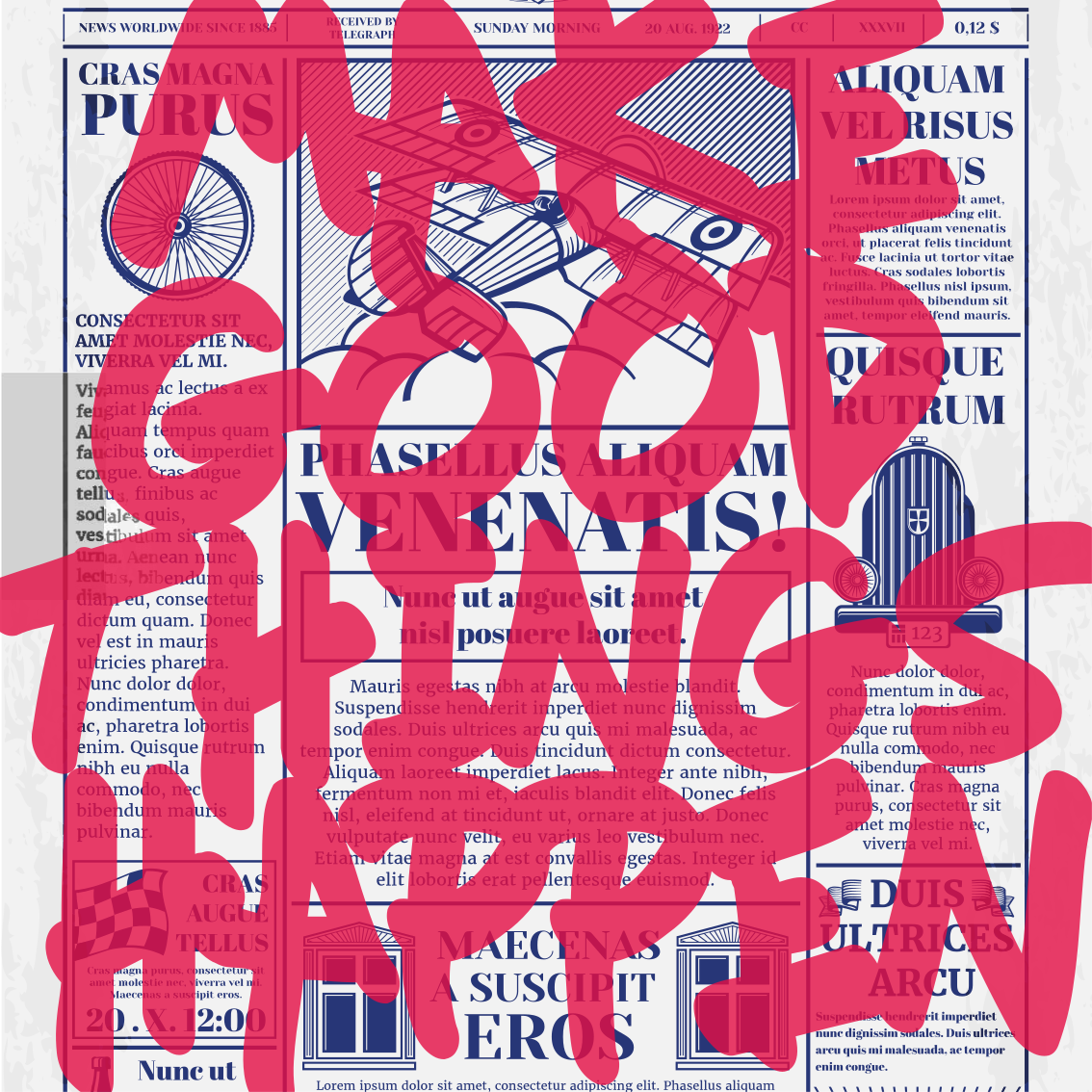 Poster salon design rétro pour faire de belles choses - TenStickers