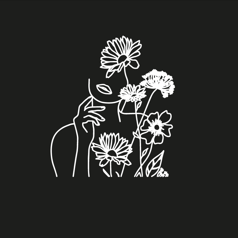 Poster salon design floral féminin minimaliste - TenStickers