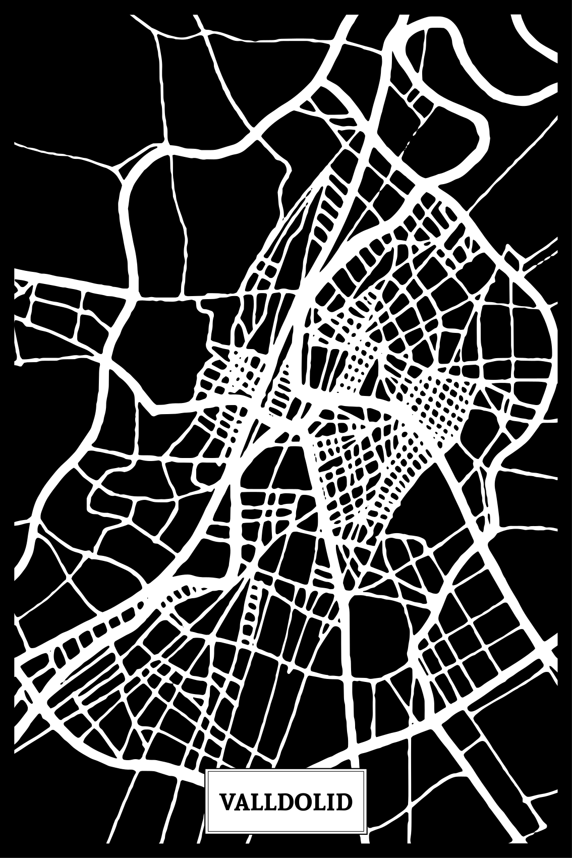 Poster salon carte topographique valladolid - TenStickers