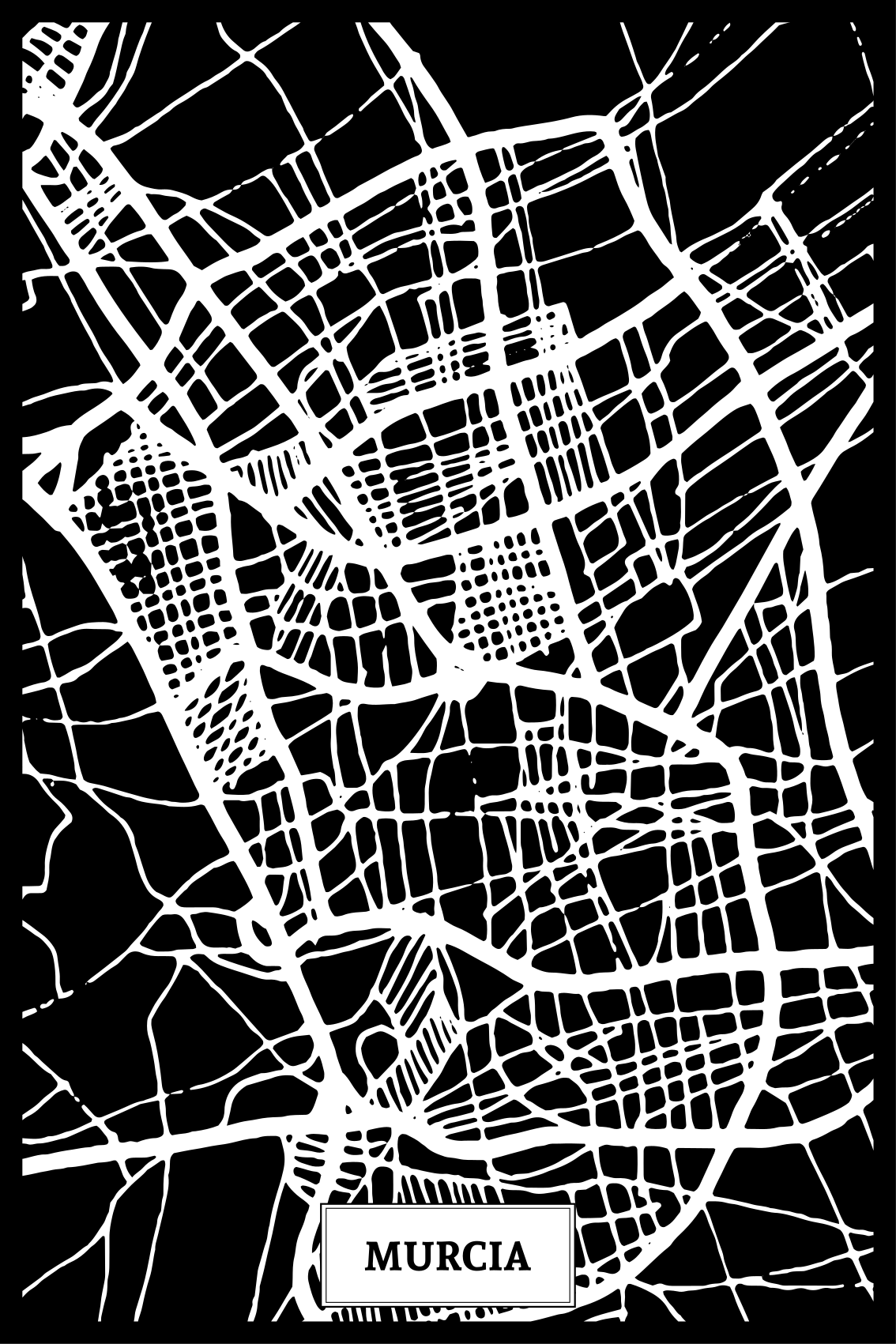 Poster salon carte topographique de murcie - TenStickers