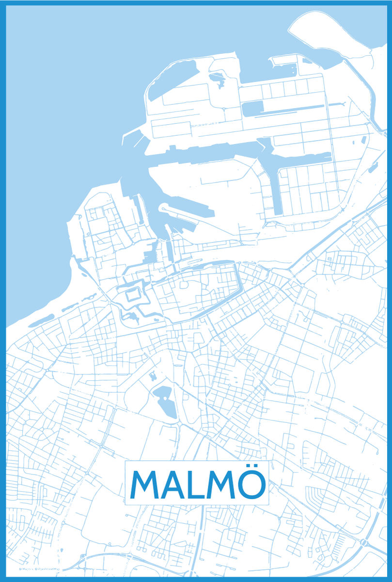Poster salon carte de malmo - TenStickers