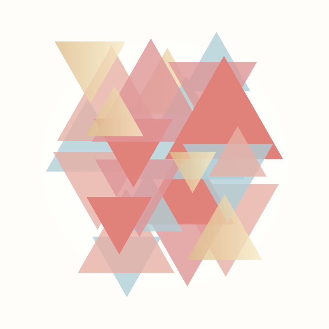 Poster salon triangles roses et dorés - TenStickers