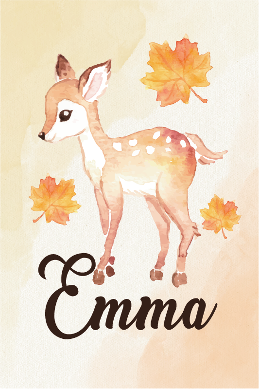 Poster chambre enfant chevreuil décoratif - TenStickers